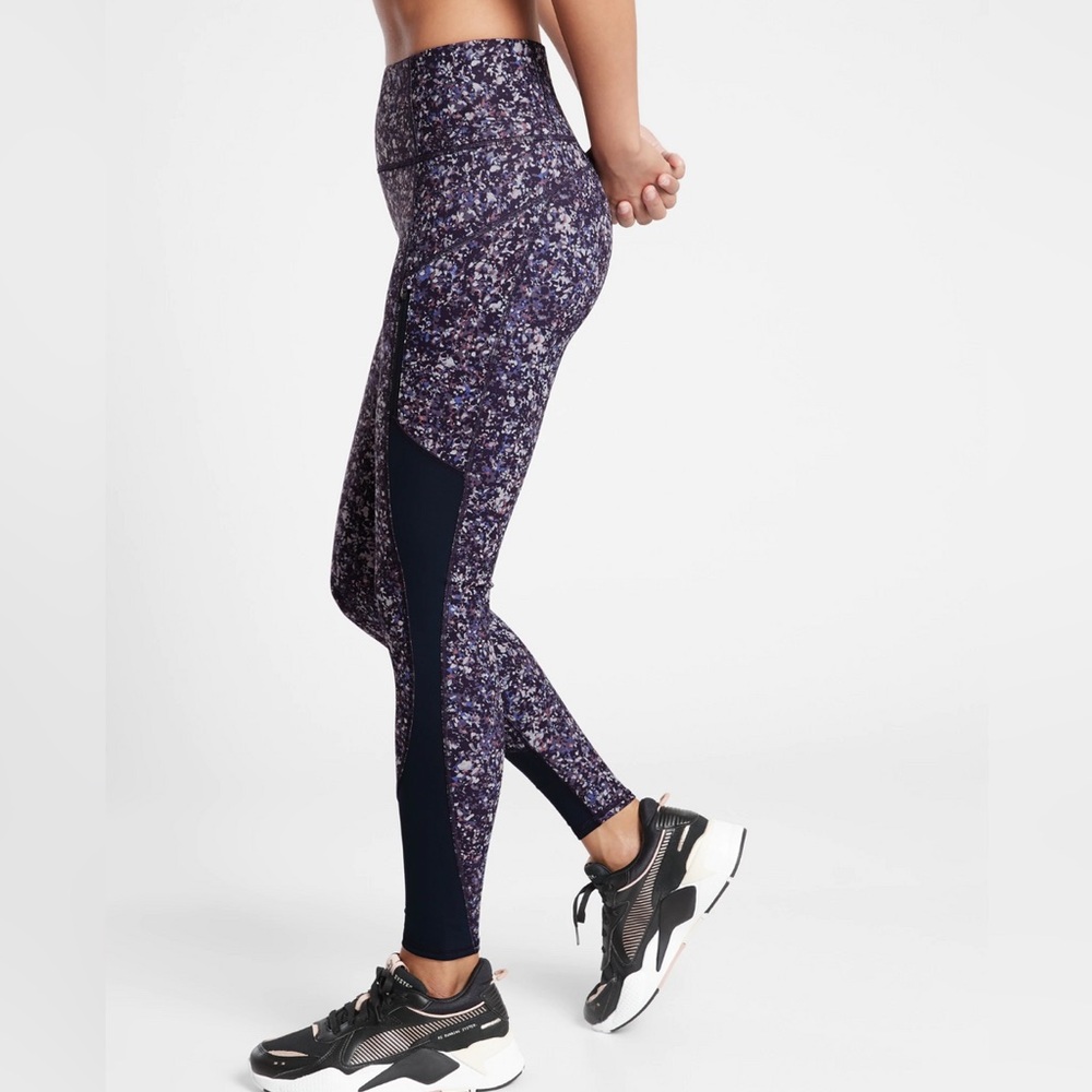 Athleta Rainier Printed Mesh Tight Athletic Leggings size 2X - Picture 2 of 10